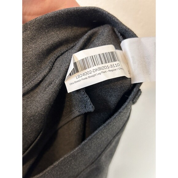 Quince L Ultra Stretch Ponte Knit Straight Leg Pants Gray Pull On Trousers - Picture 2 of 6